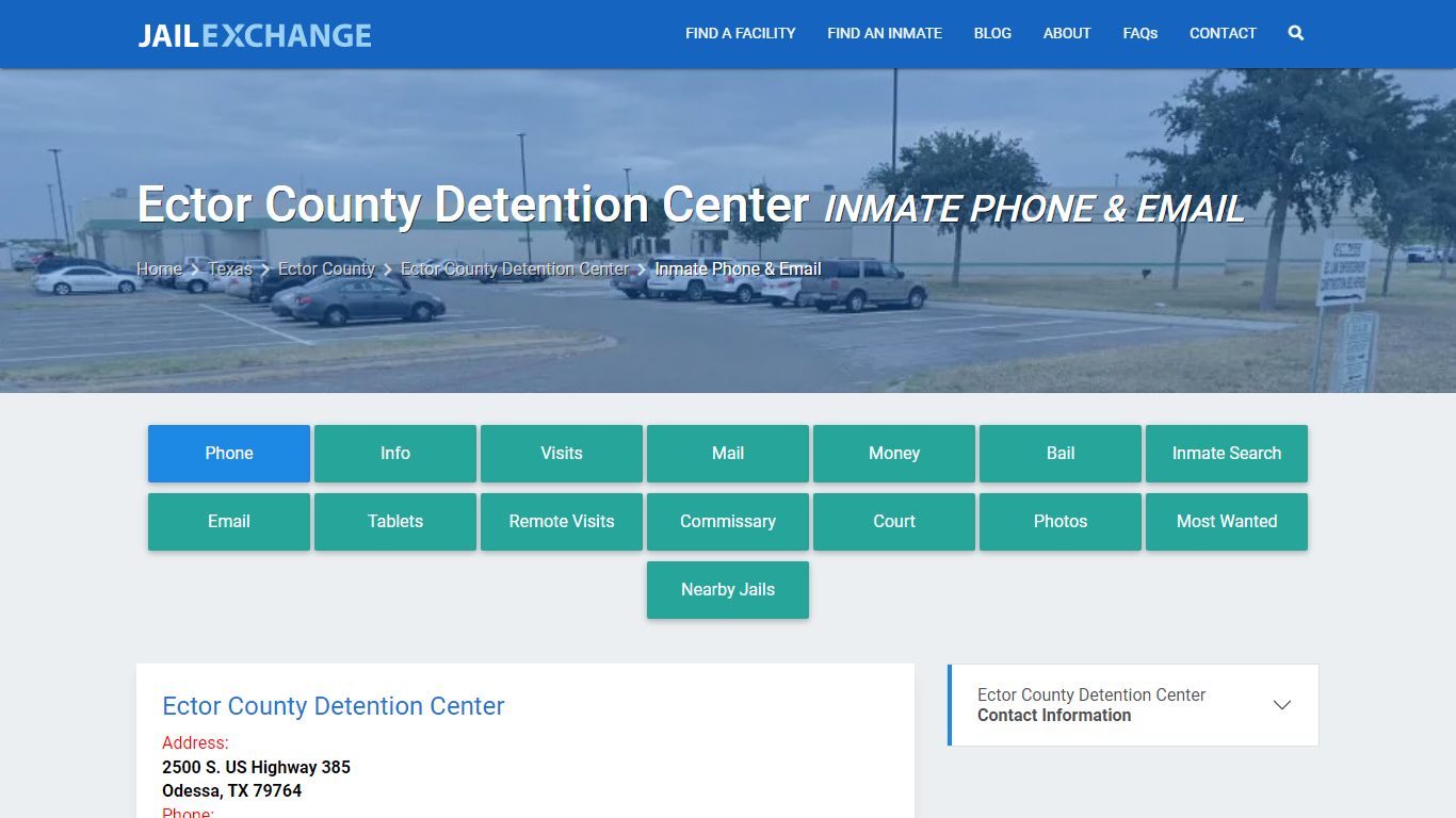 Inmate Phone - Ector County Detention Center, TX - Jail Exchange